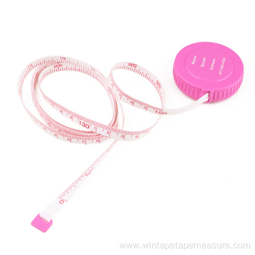 Retractable Round Tape Measure in Pink